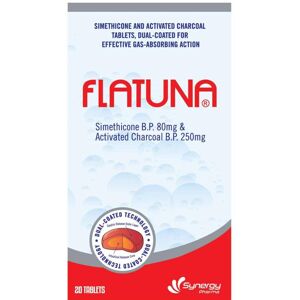 Unbranded Flatuna Dual Coated Tablets - 20's Fast Relief from Gas & Bloating, Supports D Unbranded Flatuna Dual Coated Tablets - 20's Fast Relief from Gas & Bloating, Supports D