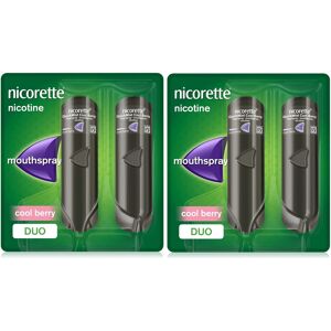 Nicorette QuickMist Cool Berry 2 x 150 1mg Mouth Spray (Bundle of 2) Nicorette QuickMist Cool Berry 2 x 150 1mg Mouth Spray (Bundle of 2)