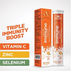 Sunshine Nutrition Immune Support Effervescent Orange Tablets 20's Sunshine Nutrition Immune Support Effervescent Orange Tablets 20's