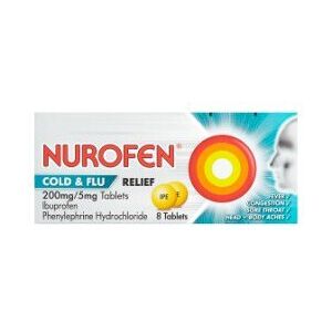 Nurofen Cold & Flu Relief 200mg/5mg Tablets 8 Tablets 25g (Pack of 6) Nurofen Cold & Flu Relief 200mg/5mg Tablets 8 Tablets 25g (Pack of 6)