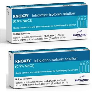 KNOXZY Sterile Isotonic Saline 0.9% NaCl Inhalation Solution, 20 x 2.5 mL Unit D KNOXZY Sterile Isotonic Saline 0.9% NaCl Inhalation Solution, 20 x 2.5 mL Unit D
