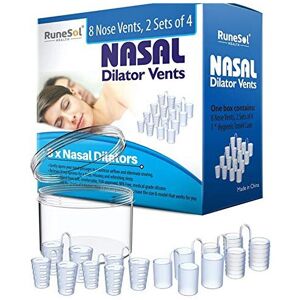 RuneSol 8-Pack Nasal Dilators for Snoring Relief - Soft Silicone Nose Vents Anti RuneSol 8-Pack Nasal Dilators for Snoring Relief - Soft Silicone Nose Vents Anti
