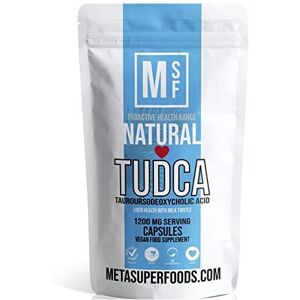 MetaSuperfoods TUDCA Tauroursodeoxycholic Acid (1200mg) 60 High Potency Capsules Vegan MetaSuperfoods TUDCA Tauroursodeoxycholic Acid (1200mg) 60 High Potency Capsules Vegan