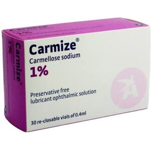 Carmize Carmellose Sodium Eye Drops 1% Lubricant, Re-Closable Vial's of 0.4ml (30 Vials) Carmize Carmellose Sodium Eye Drops 1% Lubricant, Re-Closable Vial's of 0.4ml (30 Vials)