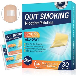 Unbranded 30 Quit Smoking Patches 21 mg Each, 24-Hour Release, 8-Week Aid, Natural Plant E Unbranded 30 Quit Smoking Patches 21 mg Each, 24-Hour Release, 8-Week Aid, Natural Plant E
