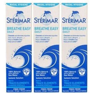3 X Sterimar Breathe Easy Daily Nasal Hygiene Isotonic Solution Spray - 100ml 3 X Sterimar Breathe Easy Daily Nasal Hygiene Isotonic Solution Spray - 100ml