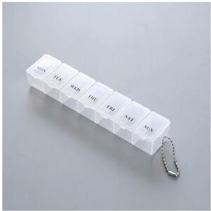 nobrand (White) 7 Days Pill Medicine Box Weekly Tablet Holder Storage Organizer Containe nobrand (White) 7 Days Pill Medicine Box Weekly Tablet Holder Storage Organizer Containe