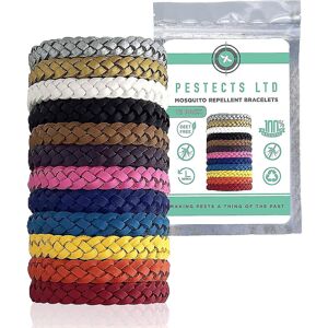 Unbranded Pestects Mosquito Repellent Bracelet 1/12 Pack, Adjustable Leather Deet-free Ban Unbranded Pestects Mosquito Repellent Bracelet 1/12 Pack, Adjustable Leather Deet-free Ban