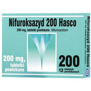 HASCO-LEK Hasco Nifuroksazyd 200 mg - 12 Tablets for Diarrhea (Biegunka) - Fast-Acting Loc HASCO-LEK Hasco Nifuroksazyd 200 mg - 12 Tablets for Diarrhea (Biegunka) - Fast-Acting Loc