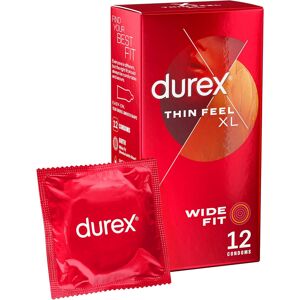 Durex Thin Feel XL Condoms More Sensitivity Wide Fit 12s Durex Thin Feel XL Condoms More Sensitivity Wide Fit 12s
