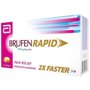 Unbranded Brufen Rapid 400 mg 20's Tablets 8-hour Pain Relief Headache & Migraine 2x Faste Unbranded Brufen Rapid 400 mg 20's Tablets 8-hour Pain Relief Headache & Migraine 2x Faste