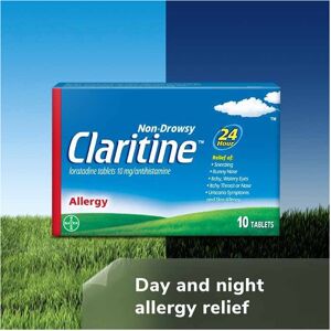 Unbranded Claritin Tablets 24-Hour 10's Relieves Allergy Symptoms Non-drowsy Antihistamine Unbranded Claritin Tablets 24-Hour 10's Relieves Allergy Symptoms Non-drowsy Antihistamine