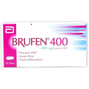 Brufen 400 Ibuprofen 400mg 30 Tablets Pain Killer After Operations, Period Pain Brufen 400 Ibuprofen 400mg 30 Tablets Pain Killer After Operations, Period Pain
