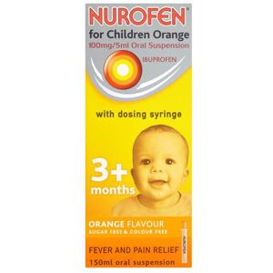 Nurofen For Children's 100mg/5ml Suspension 100ml Bottle, Relief From Pain & Red Nurofen For Children's 100mg/5ml Suspension 100ml Bottle, Relief From Pain & Red
