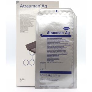 Hartmann Atrauman AG Silver-Impregnated Antimicrobial Wound Dressings 20cm x 10cm, Box of Hartmann Atrauman AG Silver-Impregnated Antimicrobial Wound Dressings 20cm x 10cm, Box of