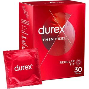 Durex Thin Feel Condoms 30 Pack - Regular Size, Increased Sensitivity, Pre-Lubed Durex Thin Feel Condoms 30 Pack - Regular Size, Increased Sensitivity, Pre-Lubed