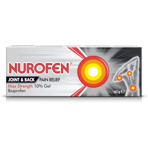Nurofen Joint & Back Pain Relief Max Strength 10% Gel Ibuprofen, 40g Nurofen Joint & Back Pain Relief Max Strength 10% Gel Ibuprofen, 40g