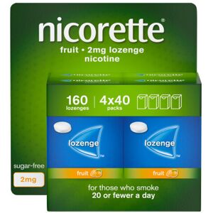 (2mg, 160 Lozenges) Nicorette Fruity Lozenge Smoking Aid Pocket Sized Pack Fast (2mg, 160 Lozenges) Nicorette Fruity Lozenge Smoking Aid Pocket Sized Pack Fast