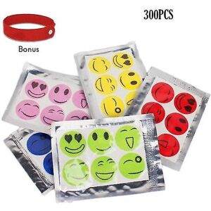 Unbranded 300pcs Smiley Mosquito Repellent Insect Repellent Stickers Unbranded 300pcs Smiley Mosquito Repellent Insect Repellent Stickers