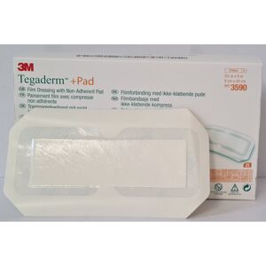 3M Tegaderm Film + Pad 9cm x 20 Box of 25 - REF: 3590 3M Tegaderm Film + Pad 9cm x 20 Box of 25 - REF: 3590