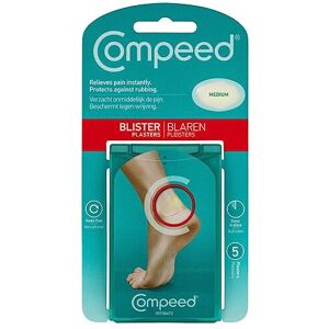 Compeed Medium Size Blister Plasters, 5 Hydrocolloid Plasters, Foot Treatment, H Compeed Medium Size Blister Plasters, 5 Hydrocolloid Plasters, Foot Treatment, H