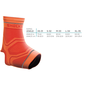 (S) Ankle Support Shock Doctor Compression Orange Level 2 - New (S) Ankle Support Shock Doctor Compression Orange Level 2 - New
