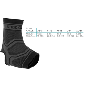 (L) Ankle Support Shock Doctor Compression Black Level 2 - New (L) Ankle Support Shock Doctor Compression Black Level 2 - New