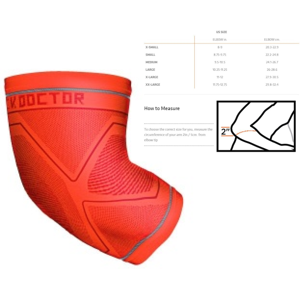(XL) Elbow Support Shock Doctor Compression Orange Level 2 - New (XL) Elbow Support Shock Doctor Compression Orange Level 2 - New