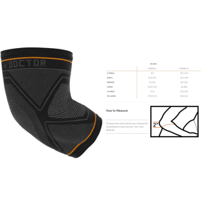 (M) Elbow Support Shock Doctor Compression Black Level 2 - New (M) Elbow Support Shock Doctor Compression Black Level 2 - New