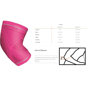 (L) Elbow Support Shock Doctor Compression Pink Level 2 - New (L) Elbow Support Shock Doctor Compression Pink Level 2 - New