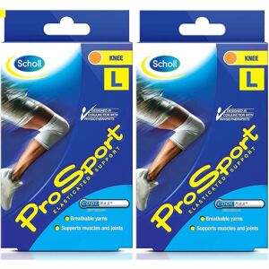 2 x Scholl ProSport Elasticated Support - Compression Bandage for Knee - Large 2 x Scholl ProSport Elasticated Support - Compression Bandage for Knee - Large