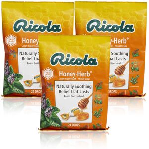 Ricola Honey Herb Herbal Cough Suppressant Throat Drops 24ct Bag (Pack of 3) Ricola Honey Herb Herbal Cough Suppressant Throat Drops 24ct Bag (Pack of 3)