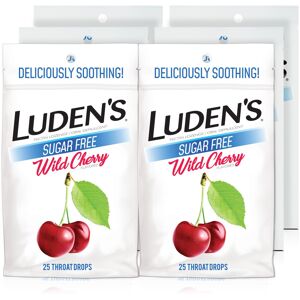 Ludens Luden's Sugar Free Wild Cherry Throat Drops Sore Throat Relief 25 Count (6 Pac Ludens Luden's Sugar Free Wild Cherry Throat Drops Sore Throat Relief 25 Count (6 Pac