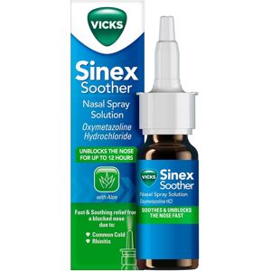 Vicks Nose Spray, Sinex Soother, Decongestant Nasal Spray For Blocked Nose Due T Vicks Nose Spray, Sinex Soother, Decongestant Nasal Spray For Blocked Nose Due T