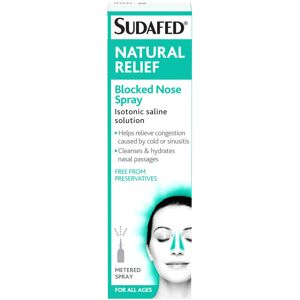 Sudafed Natural Relief Blocked Nose Spray (1x15ml), Cleanses and Hydrates The Na Sudafed Natural Relief Blocked Nose Spray (1x15ml), Cleanses and Hydrates The Na