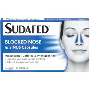 Sudafed Blocked Nose and Sinus Capsules (1x16 Capsules), Unblocks Nose to Ease B Sudafed Blocked Nose and Sinus Capsules (1x16 Capsules), Unblocks Nose to Ease B