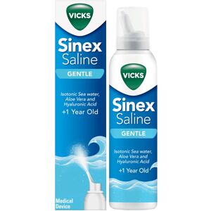 Vicks Sinex Gentle Saline Nasal Spray, 120ml - 3-in-1 Action: Cleans, Removes Mu Vicks Sinex Gentle Saline Nasal Spray, 120ml - 3-in-1 Action: Cleans, Removes Mu