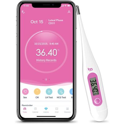 Femometer Digital Basal Body Thermometer -Fertility Monitor with Smart App,Recor Femometer Digital Basal Body Thermometer -Fertility Monitor with Smart App,Recor