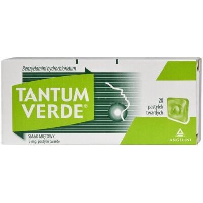 ANGELINI Tantum Verde, mint flavor, 20 lozenges Sore Throat Cold & Flu ANGELINI Tantum Verde, mint flavor, 20 lozenges Sore Throat Cold & Flu