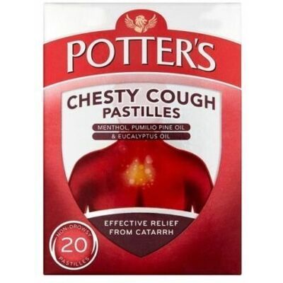 6 X Potter's Catarrh Pastilles Chesty Cough Potters Non-Drowsy 20 Pastilles 6 X Potter's Catarrh Pastilles Chesty Cough Potters Non-Drowsy 20 Pastilles