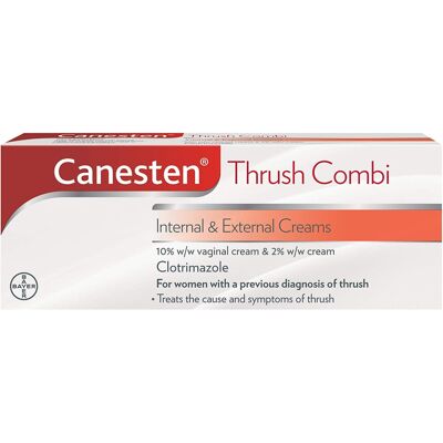 Canesten Thrush Combi: Internal & External Clotrimazole Creams – Complete Two-St Canesten Thrush Combi: Internal & External Clotrimazole Creams – Complete Two-St