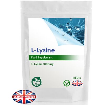 VitaMinute Strong L-Lysine 1000mg 120 Tablets (V) Cold Sores Shingles Herpes VitaMinute Strong L-Lysine 1000mg 120 Tablets (V) Cold Sores Shingles Herpes