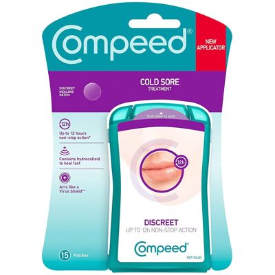 2 X Compeed Cold Sore Discreet Healing Patch, 15 Patches, Cold Sore Treatment 2 X Compeed Cold Sore Discreet Healing Patch, 15 Patches, Cold Sore Treatment