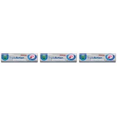 Vicks Triple Action Sugar Free Lozenges BlackCurrant 42GM (Pack of 3) Vicks Triple Action Sugar Free Lozenges BlackCurrant 42GM (Pack of 3)
