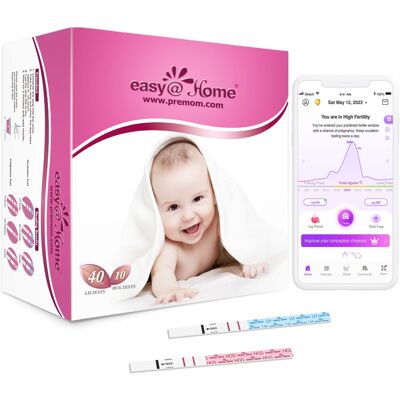 Easy@Home 40 x Ovulation Test Strips and 10 x Pregnancy Test Strips - Fertility Test Kit, Easy@Home 40 x Ovulation Test Strips and 10 x Pregnancy Test Strips - Fertility Test Kit,