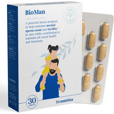 Bionutrica BioMan: Support Men Fertility, Sperm Quality, testosterone balance, Stamina & Ov Bionutrica BioMan: Support Men Fertility, Sperm Quality, testosterone balance, Stamina & Ov
