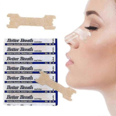 Kikidex (As show, One size) Pack Of 100 Nasal Strips, Better Breath Nasal Plasters Again Kikidex (As show, One size) Pack Of 100 Nasal Strips, Better Breath Nasal Plasters Again