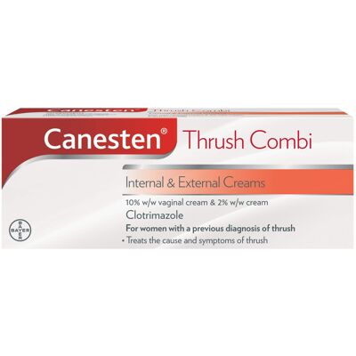 Canesten Thrush Combi Internal & External Creams for Thrush Treatment Clotrima Canesten Thrush Combi Internal & External Creams for Thrush Treatment Clotrima