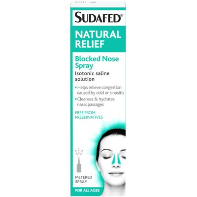 Sudafed Natural Relief Blocked Nose Spray (1x15ml), Cleanses and Hydrates the Na Sudafed Natural Relief Blocked Nose Spray (1x15ml), Cleanses and Hydrates the Na