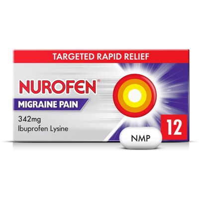 Nurofen 342mg Ibuprofen Lysine Caplets, 12 Count, Strong Headache And Migraine P Nurofen 342mg Ibuprofen Lysine Caplets, 12 Count, Strong Headache And Migraine P